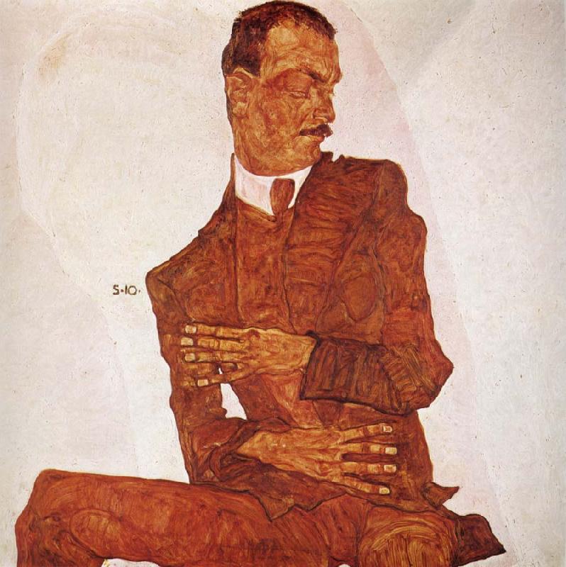 Egon Schiele Portrait of the Art Critic Arthur Roessler oil painting image